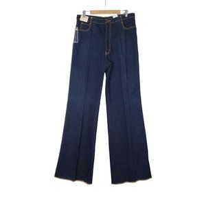 Brittania women's indigo high rise a-frame bell bottom flare‎ deadstock jeans